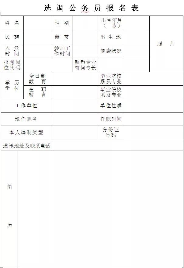 公务员报名表，关键信息详细解读与填写指南