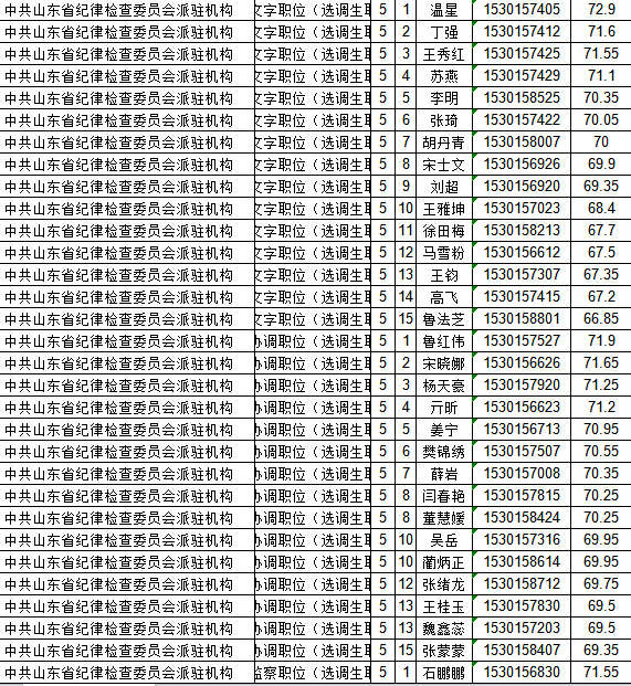 公务员面试结果排名表，关键性与解读指南