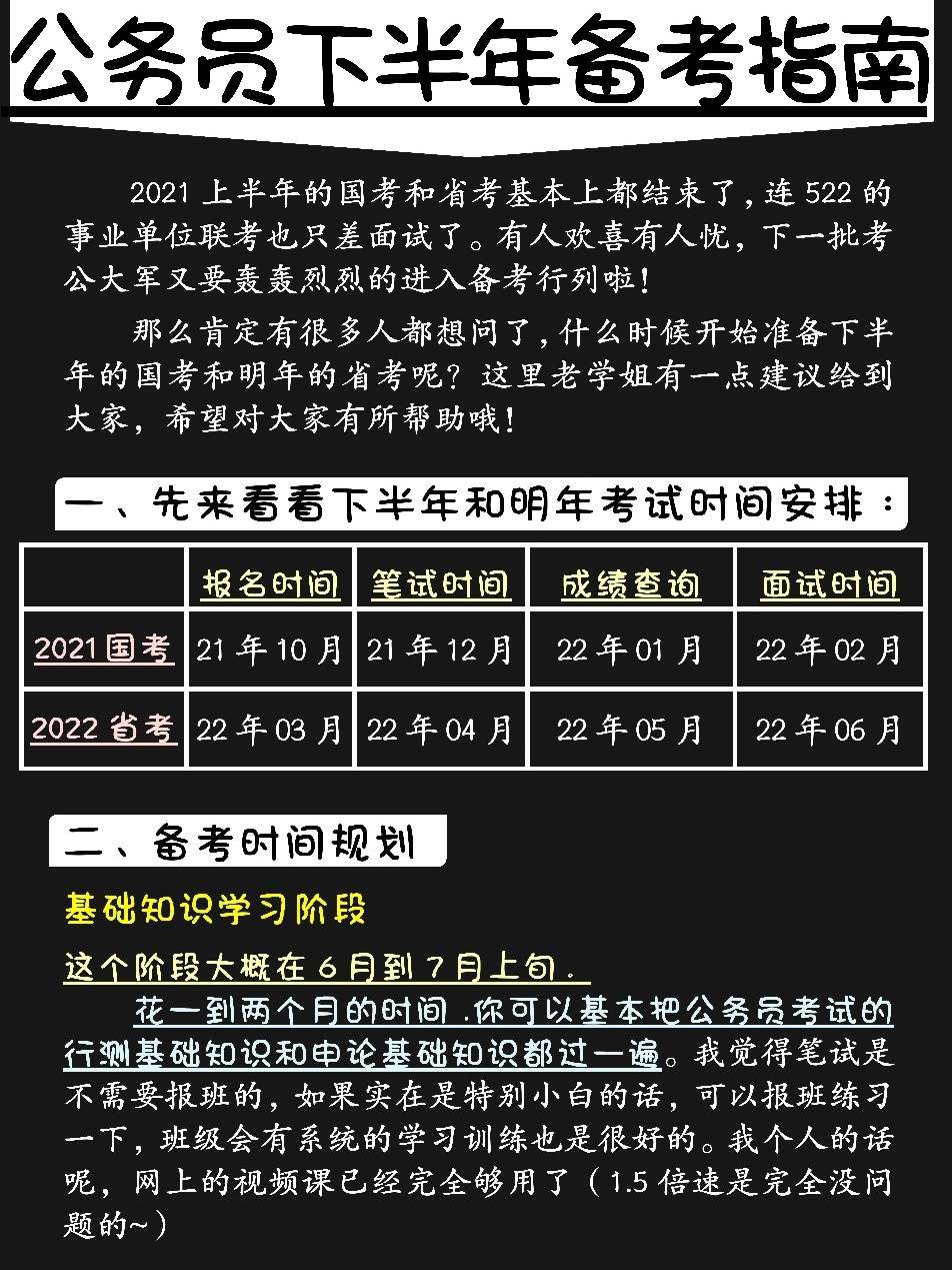 一个月高效备考计划，公务员考试的冲刺指南